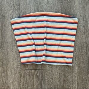 American Eagle Rainbow Striped Tube Top